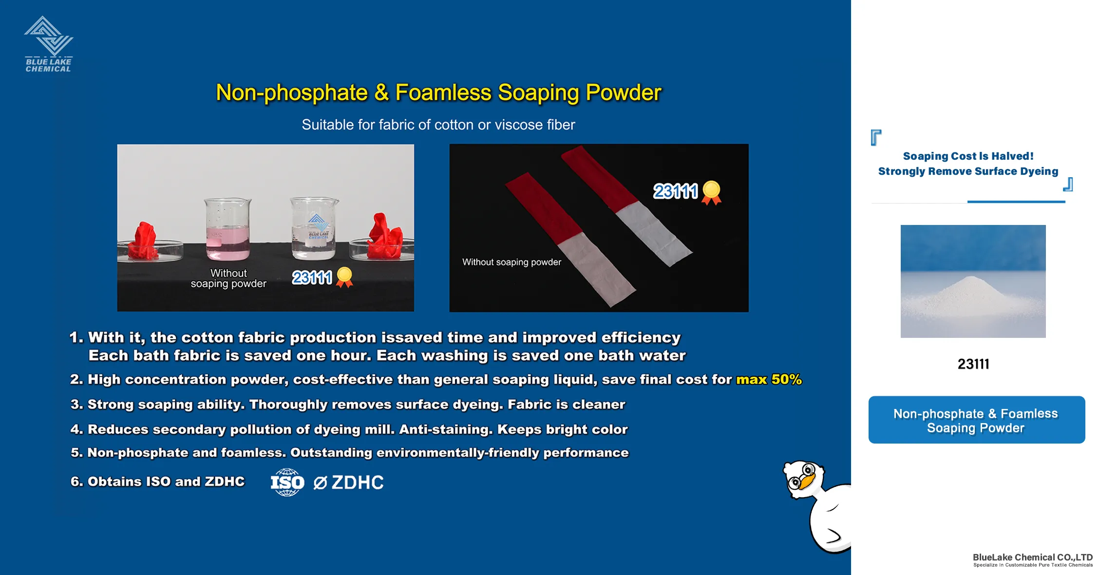 Non-phosphate & Foamless Soaping Powder