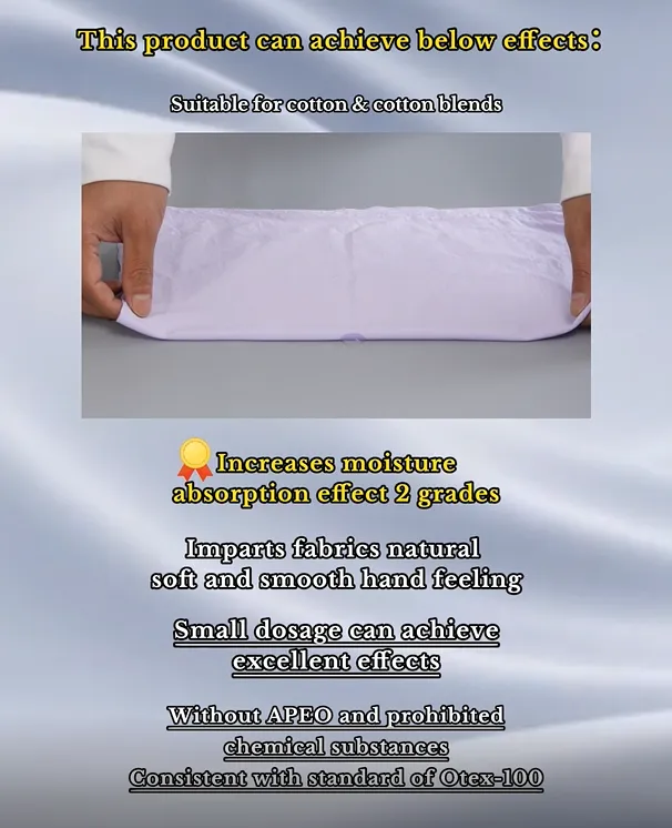 Cotton Hydrophilic Finishing Agent A Key Solution to Achieve Instant Hydrophilicity on Fabrics
