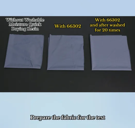 Washable Quick Drying Resin Imparts Fabrics Long-lasting Dry Handle and Higher Durability